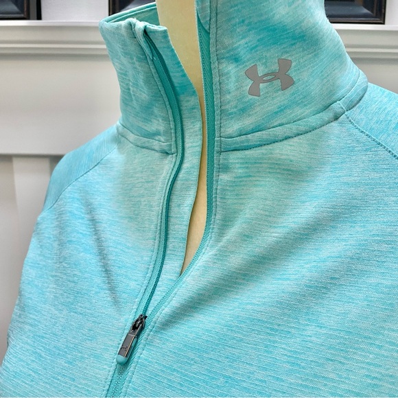UNDER ARMOUR Threadborne fitted Heatgear 1/4 zip long sleeve top size small - Picture 2 of 5
